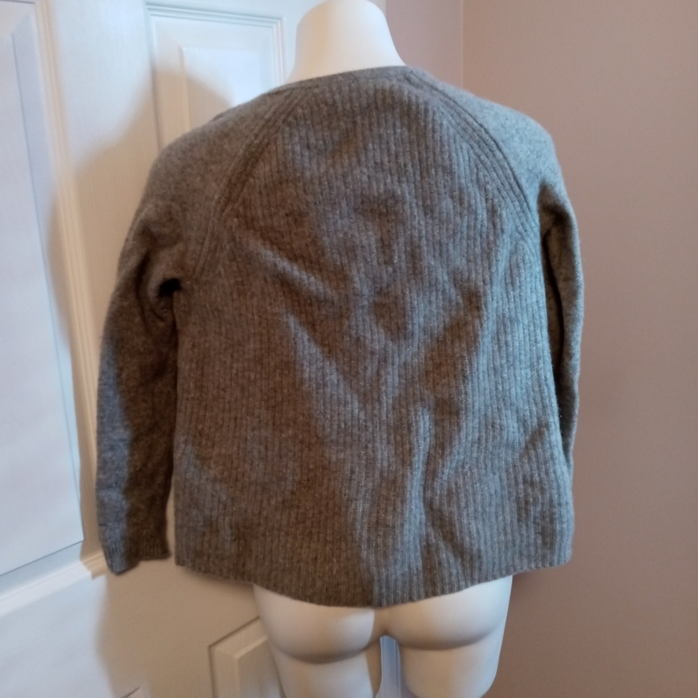 J. Crew gray wool-like long sleeve cardigan - Picture 4 of 4
